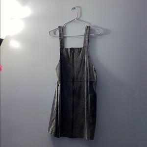 Corduroy grey zip up dress